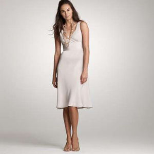 JCrew Sophia Silk Dress Gray, size 0